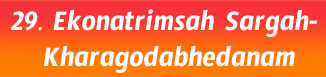 29.Ekonatrimsah Sargah- Kharagodabhedanam